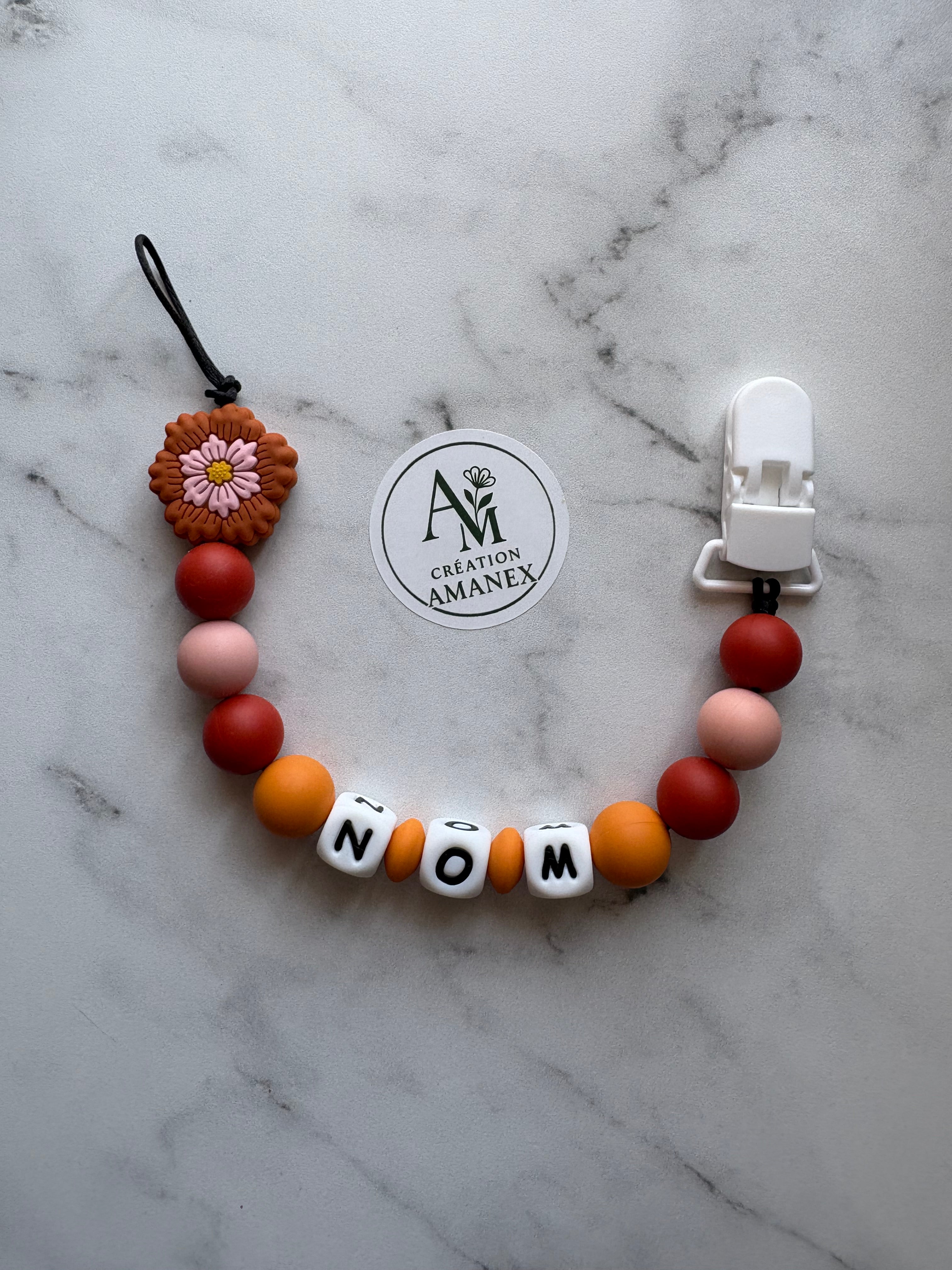 Attache suce Cosmos orangé/rouge