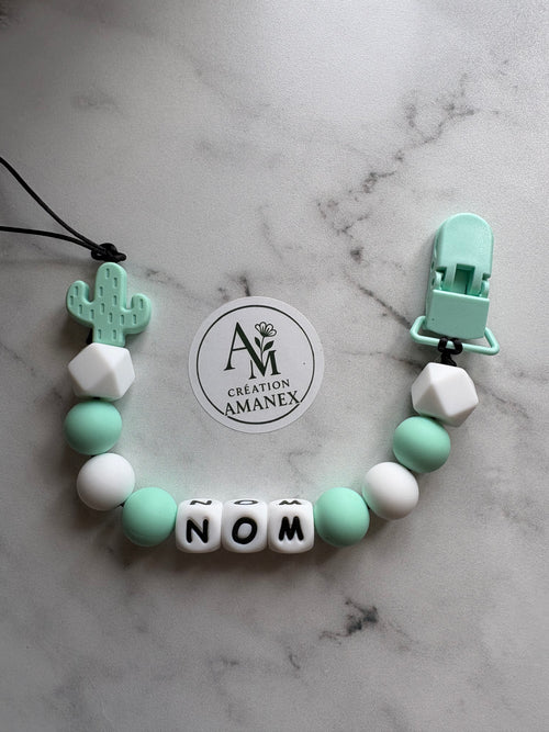 Attache suce Cactus bleu/vert