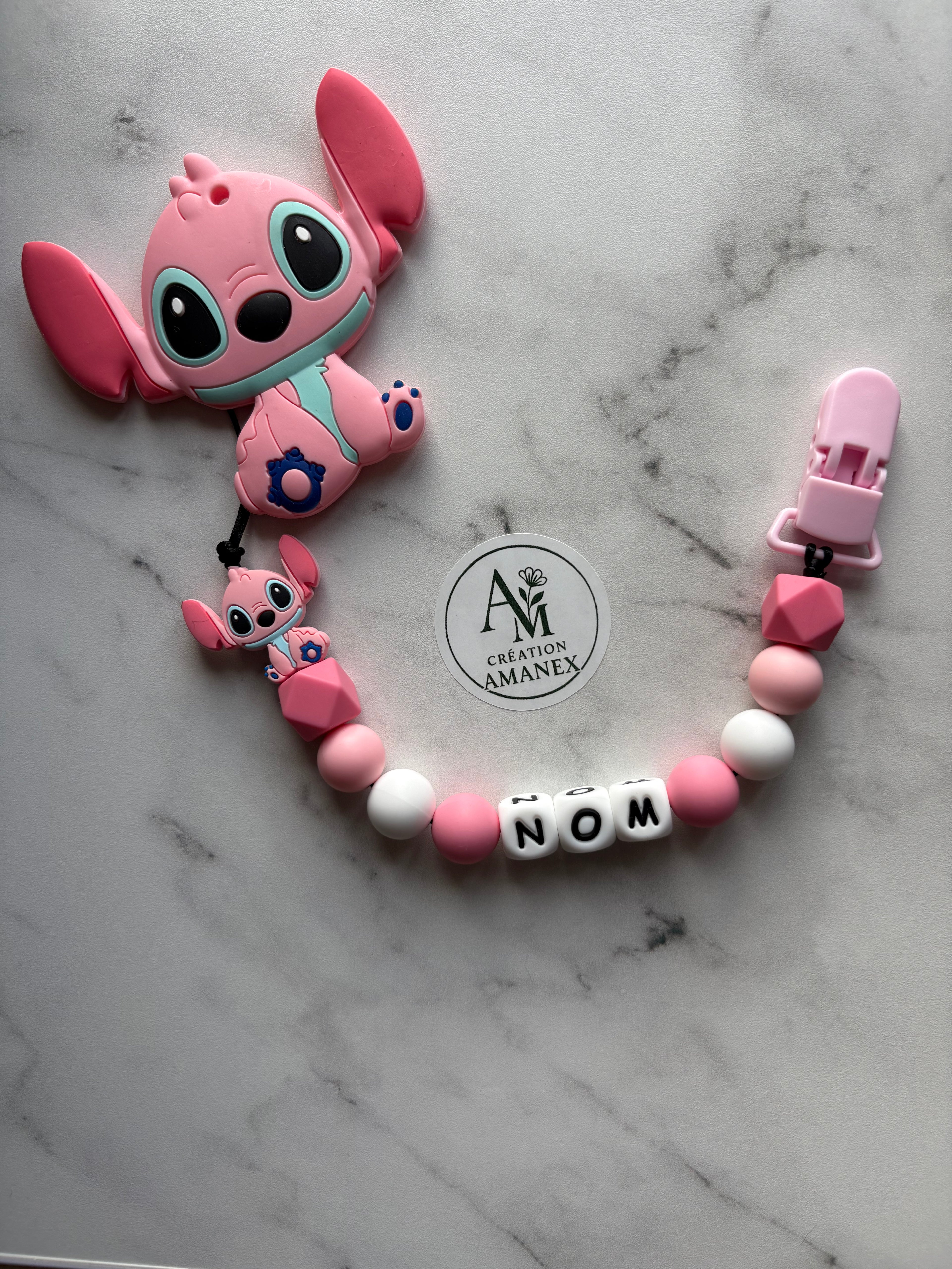 Attache suce et jouet de dentition Angel Stich