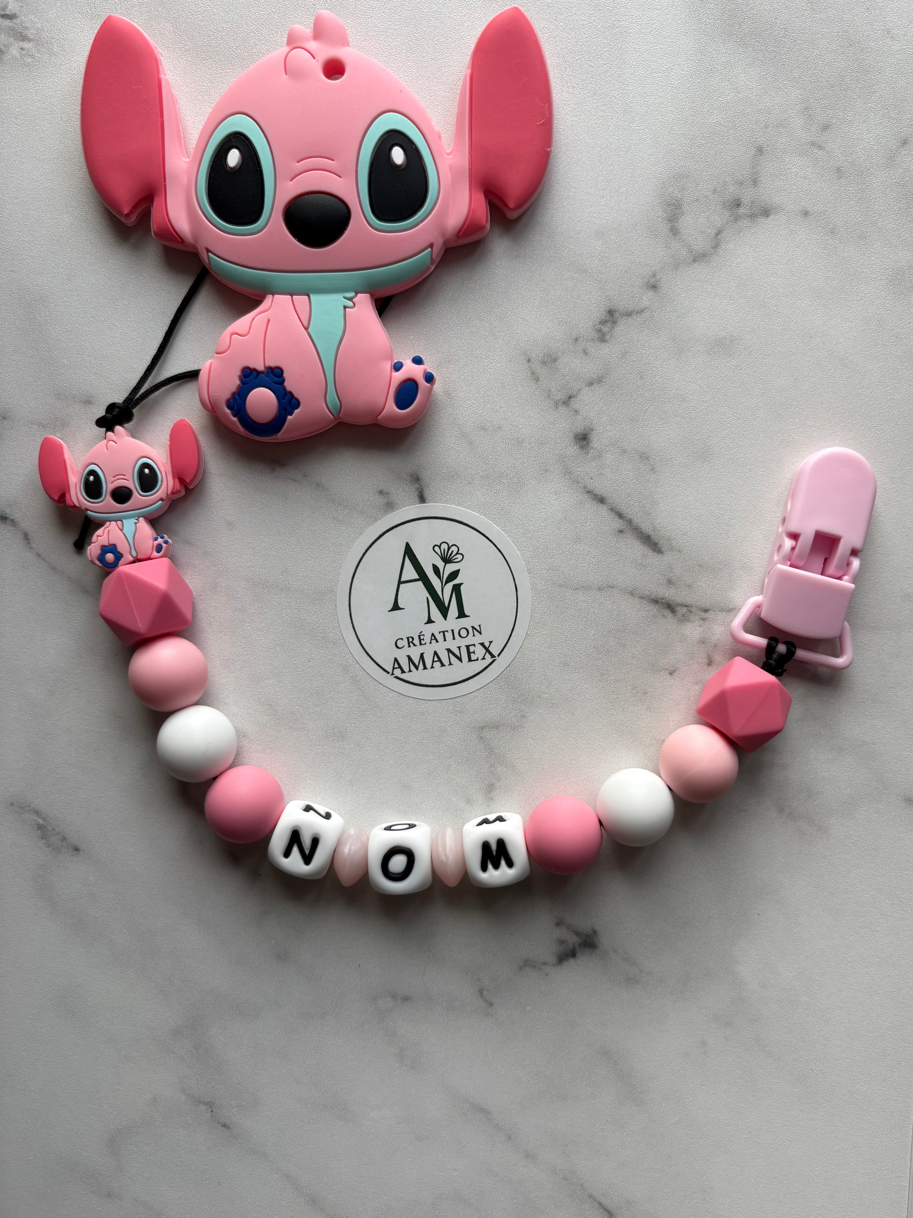 Attache suce et jouet de dentition Angel Stich