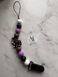 Attache suce Cheval noir et mauve