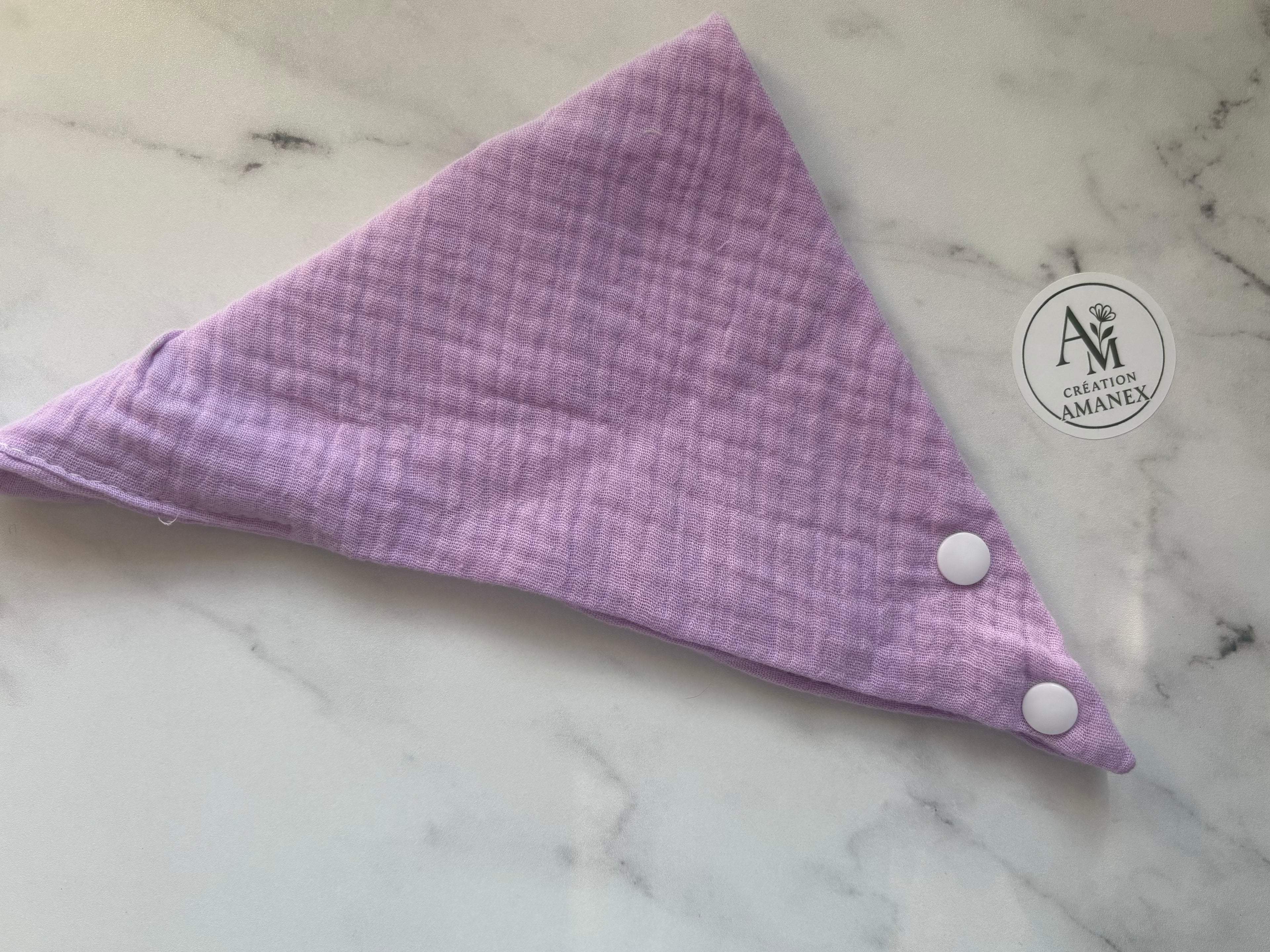 Bavoir coton uni Lilas