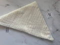 Bavoir uni en coton crème