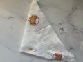 Bavoir en coton motif rêne